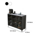 Glam -glazen deuren buffet sideboard stenen dinerserver voor woonkamer