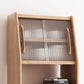 Servidor de puertas de vidrio correderas contemporáneas servidor de comedor de madera sólida para sala de estar