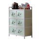 Contemporary Metal Sideboard with Glass Doors Kitchen Dining Server with Cabinets Clearhalo 'buffet_sideboard' 'Buffets & Sideboards' 'furn' 'furn_buffet_sideboard' 'Furniture' 'Kitchen & Dining Furniture' 6034180