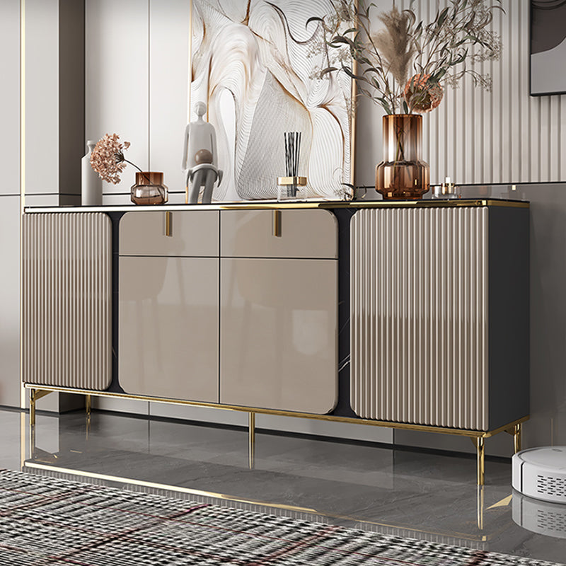 Sideboard Glam Sideboard con cassetto in pietra e sideboard a buffet in legno