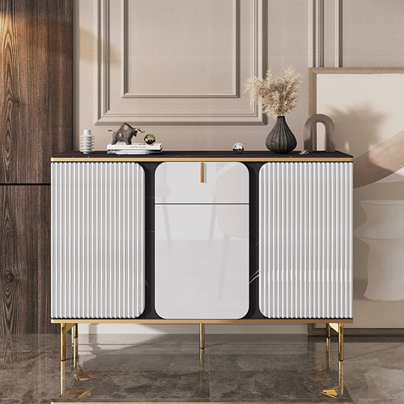 Sideboard Glam Sideboard con cassetto in pietra e sideboard a buffet in legno