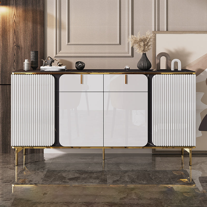 Sideboard Glam Sideboard con cassetto in pietra e sideboard a buffet in legno