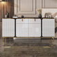 Sideboard Glam Sideboard con cassetto in pietra e sideboard a buffet in legno