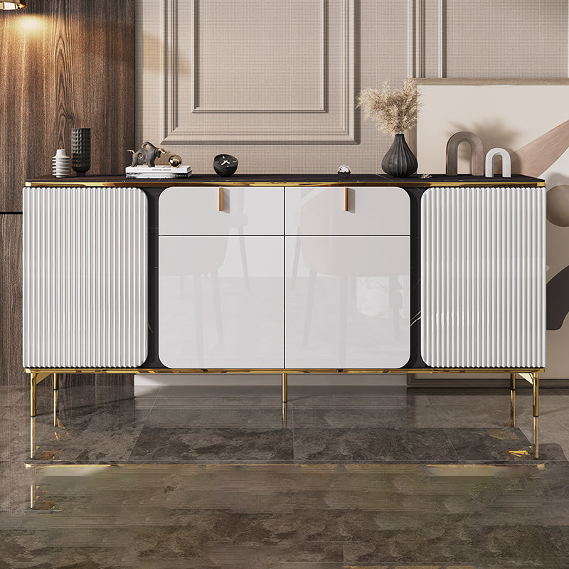 Sideboard Glam Sideboard con cassetto in pietra e sideboard a buffet in legno