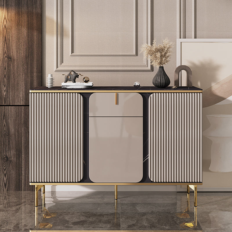 Sideboard Glam Sideboard con cassetto in pietra e sideboard a buffet in legno