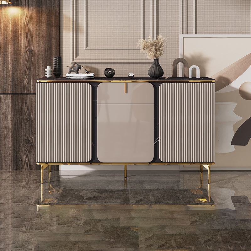Sideboard Glam Sideboard con cassetto in pietra e sideboard a buffet in legno