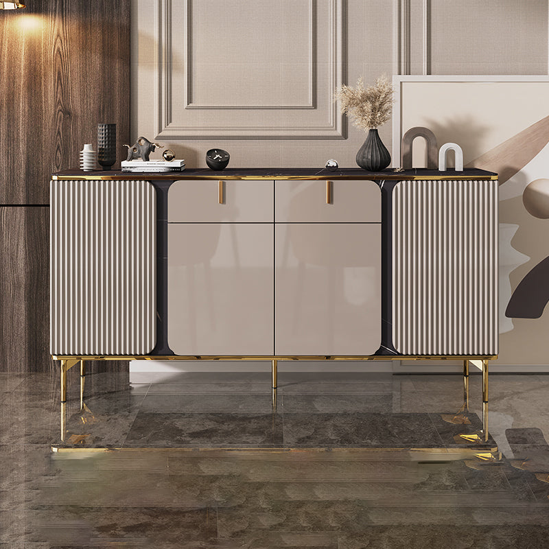 Sideboard Glam Sideboard con cassetto in pietra e sideboard a buffet in legno