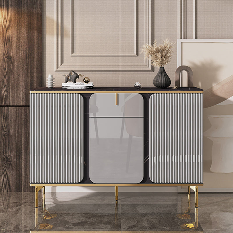 Sideboard Glam Sideboard con cassetto in pietra e sideboard a buffet in legno