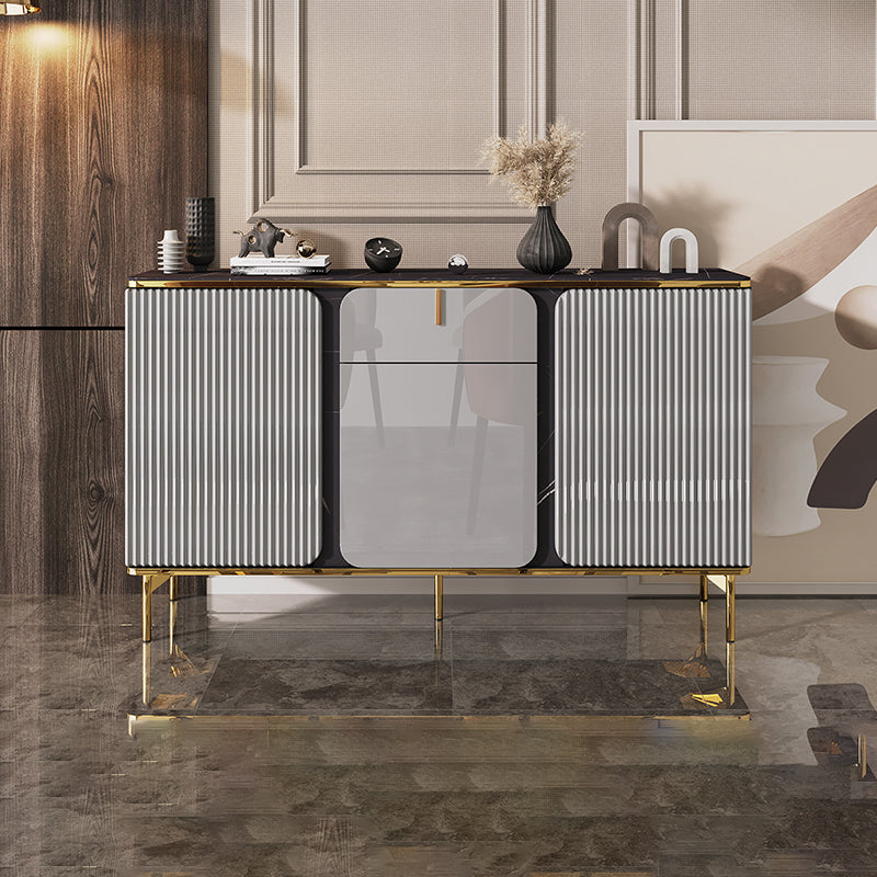 Sideboard Glam Sideboard con cassetto in pietra e sideboard a buffet in legno