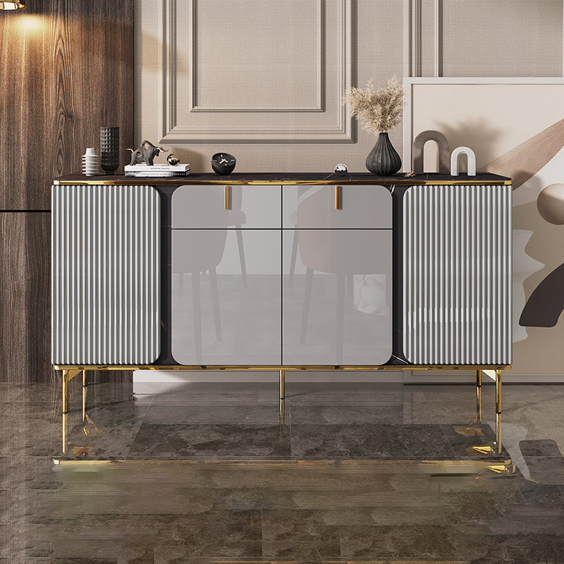 Sideboard Glam Sideboard con cassetto in pietra e sideboard a buffet in legno