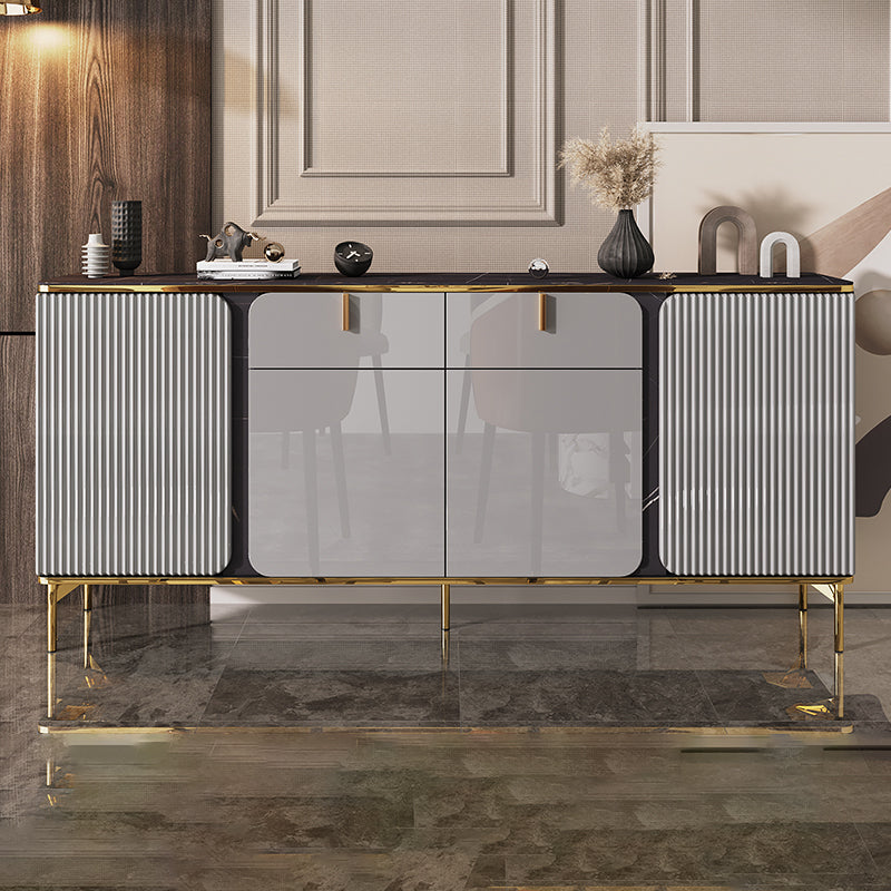 Sideboard Glam Sideboard con cassetto in pietra e sideboard a buffet in legno