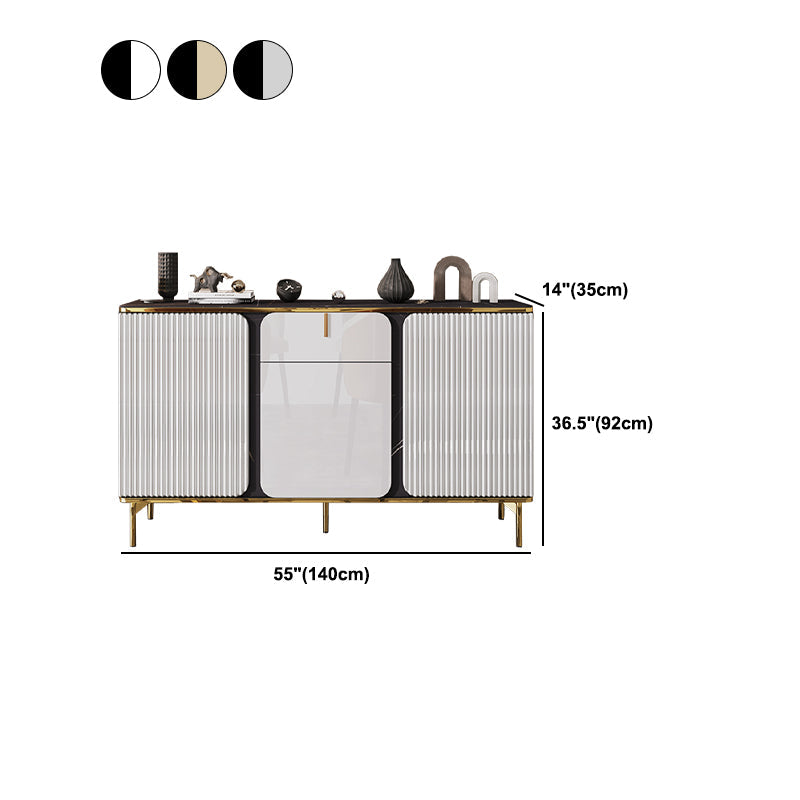 Sideboard Glam Sideboard con cassetto in pietra e sideboard a buffet in legno