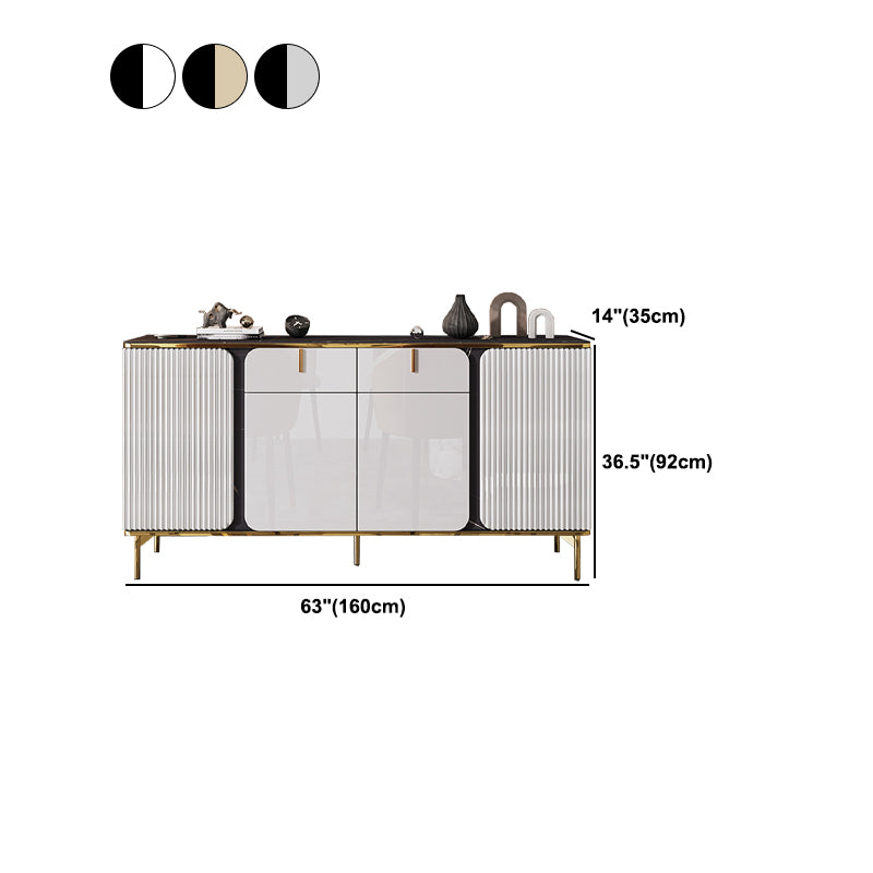 Sideboard Glam Sideboard con cassetto in pietra e sideboard a buffet in legno