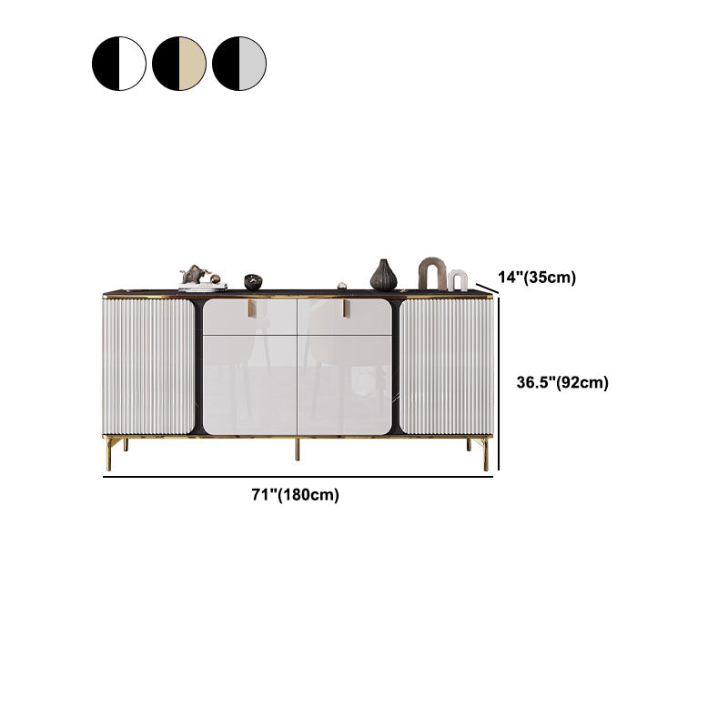 Sideboard Glam Sideboard con cassetto in pietra e sideboard a buffet in legno