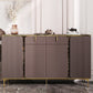 Engineered Wood and Stone Buffet Sideboard Glam Dining Server