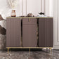 Engineered Wood and Stone Buffet Sideboard Glam Dining Server