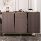 Engineered Wood and Stone Buffet Sideboard Glam Dining Server