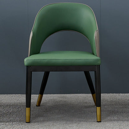 Metal Industrial Dining Chair with Arms Matte Finish Open Back Side Chair Green 1 Piece Clearhalo 'Dining Chairs' 'Dining Tables & Seating' 'dining_chair' 'furn' 'furn_dining_chair' 'Furniture' 'Kitchen & Dining Furniture' 6034310