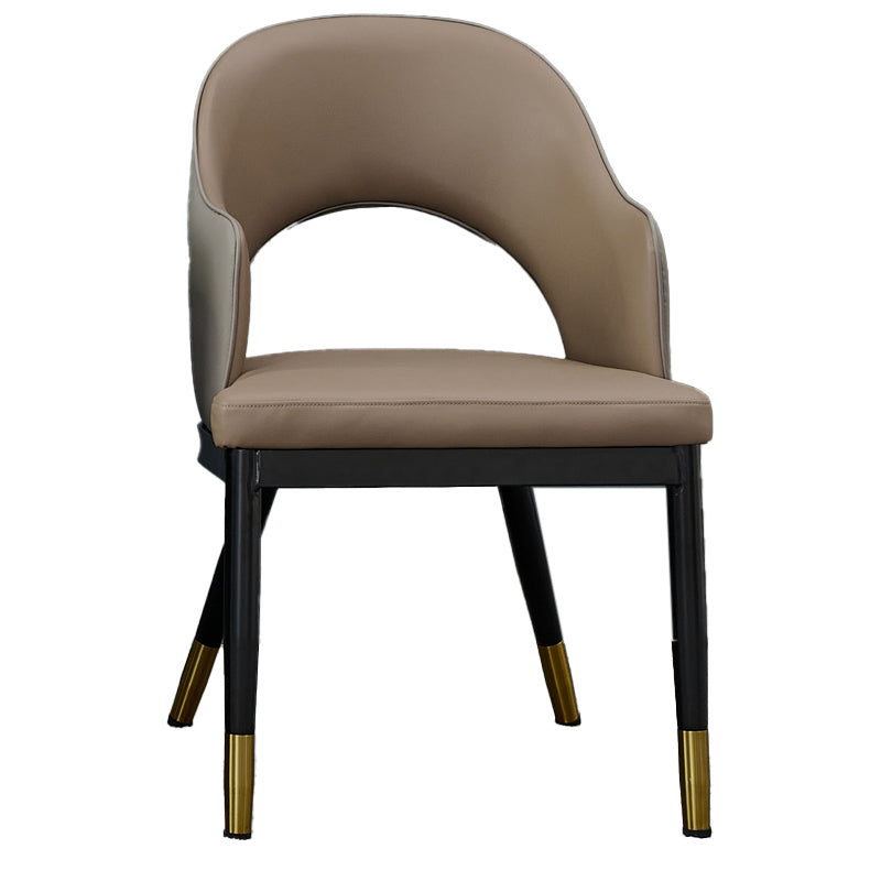Metal Industrial Dining Chair with Arms Matte Finish Open Back Side Chair Clearhalo 'Dining Chairs' 'Dining Tables & Seating' 'dining_chair' 'furn' 'furn_dining_chair' 'Furniture' 'Kitchen & Dining Furniture' 6034318