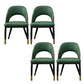 Metal Industrial Dining Chair with Arms Matte Finish Open Back Side Chair Green 4 Piece Set Clearhalo 'Dining Chairs' 'Dining Tables & Seating' 'dining_chair' 'furn' 'furn_dining_chair' 'Furniture' 'Kitchen & Dining Furniture' 6034323