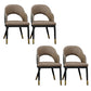 Metal Industrial Dining Chair with Arms Matte Finish Open Back Side Chair Brown 4 Piece Set Clearhalo 'Dining Chairs' 'Dining Tables & Seating' 'dining_chair' 'furn' 'furn_dining_chair' 'Furniture' 'Kitchen & Dining Furniture' 6034325
