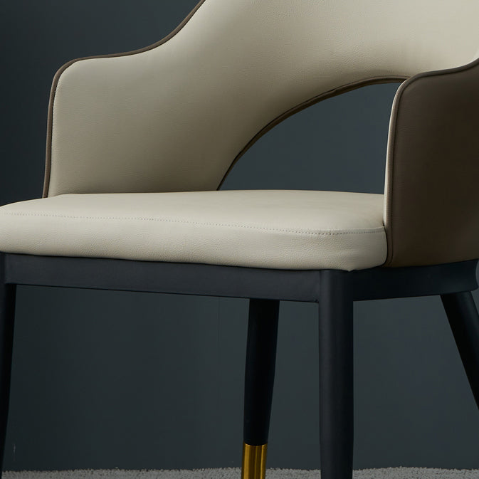 Metal Industrial Dining Chair with Arms Matte Finish Open Back Side Chair Clearhalo 'Dining Chairs' 'Dining Tables & Seating' 'dining_chair' 'furn' 'furn_dining_chair' 'Furniture' 'Kitchen & Dining Furniture' 6034326