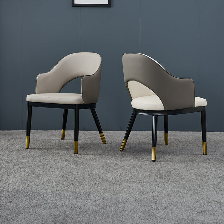 Metal Industrial Dining Chair with Arms Matte Finish Open Back Side Chair Clearhalo 'Dining Chairs' 'Dining Tables & Seating' 'dining_chair' 'furn' 'furn_dining_chair' 'Furniture' 'Kitchen & Dining Furniture' 6034328