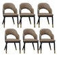 Metal Industrial Dining Chair with Arms Matte Finish Open Back Side Chair Brown 6 Piece Set Clearhalo 'Dining Chairs' 'Dining Tables & Seating' 'dining_chair' 'furn' 'furn_dining_chair' 'Furniture' 'Kitchen & Dining Furniture' 6034332