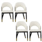 Metal Industrial Dining Chair with Arms Matte Finish Open Back Side Chair Off-White 4 Piece Set Clearhalo 'Dining Chairs' 'Dining Tables & Seating' 'dining_chair' 'furn' 'furn_dining_chair' 'Furniture' 'Kitchen & Dining Furniture' 6034338
