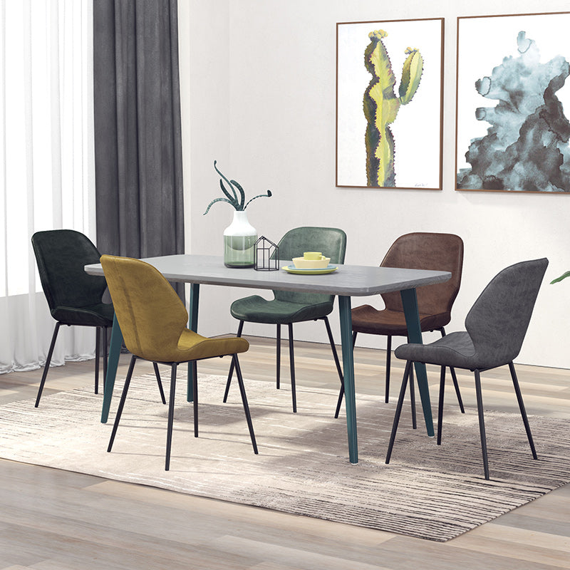 Glam Style Dining Chair PU Leather Dining Room Chair for Indoor Clearhalo 'Dining Chairs' 'Dining Tables & Seating' 'dining_chair' 'furn' 'furn_dining_chair' 'Furniture' 'Kitchen & Dining Furniture' 6034344