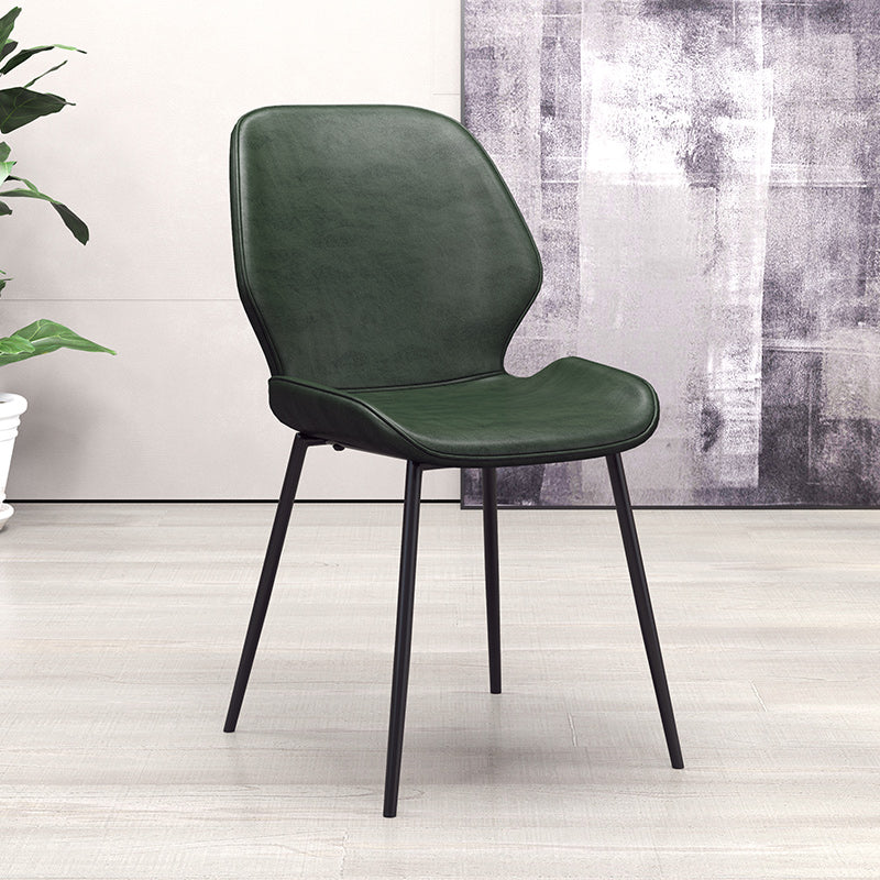 Glam Style Dining Chair PU Leather Dining Room Chair for Indoor Clearhalo 'Dining Chairs' 'Dining Tables & Seating' 'dining_chair' 'furn' 'furn_dining_chair' 'Furniture' 'Kitchen & Dining Furniture' 6034349