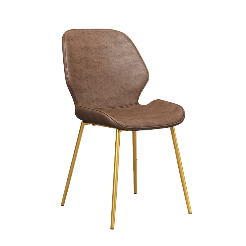 Glam Style Dining Chair PU Leather Dining Room Chair for Indoor Clearhalo 'Dining Chairs' 'Dining Tables & Seating' 'dining_chair' 'furn' 'furn_dining_chair' 'Furniture' 'Kitchen & Dining Furniture' 6034351