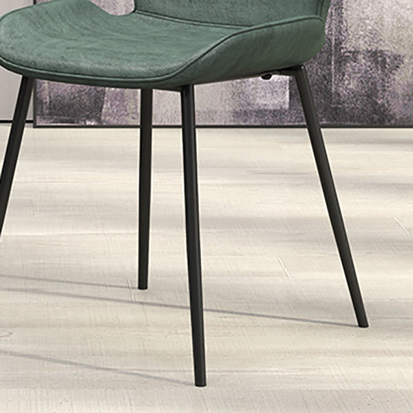 Glam Style Dining Chair PU Leather Dining Room Chair for Indoor Clearhalo 'Dining Chairs' 'Dining Tables & Seating' 'dining_chair' 'furn' 'furn_dining_chair' 'Furniture' 'Kitchen & Dining Furniture' 6034352