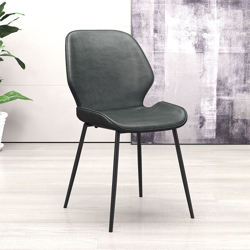 Glam Style Dining Chair PU Leather Dining Room Chair for Indoor Clearhalo 'Dining Chairs' 'Dining Tables & Seating' 'dining_chair' 'furn' 'furn_dining_chair' 'Furniture' 'Kitchen & Dining Furniture' 6034358