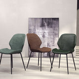 Glam Style Dining Chair PU Leather Dining Room Chair for Indoor Clearhalo 'Dining Chairs' 'Dining Tables & Seating' 'dining_chair' 'furn' 'furn_dining_chair' 'Furniture' 'Kitchen & Dining Furniture' 6034364