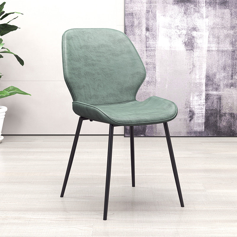 Glam Style Dining Chair PU Leather Dining Room Chair for Indoor Green-Black 1 Piece Clearhalo 'Dining Chairs' 'Dining Tables & Seating' 'dining_chair' 'furn' 'furn_dining_chair' 'Furniture' 'Kitchen & Dining Furniture' 6034368