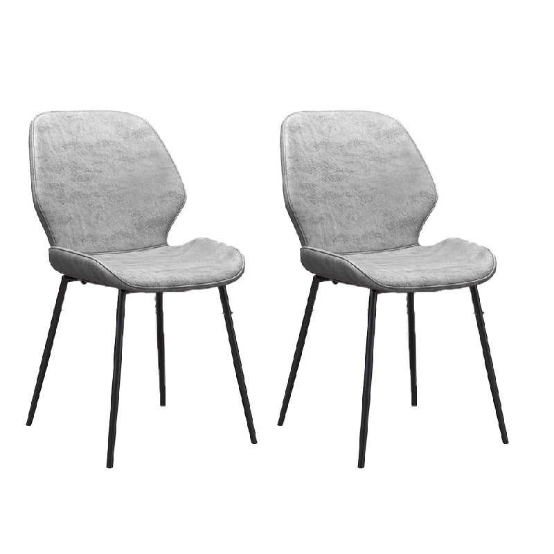 Glam Style Dining Chair PU Leather Dining Room Chair for Indoor Black White 2 Piece Set Clearhalo 'Dining Chairs' 'Dining Tables & Seating' 'dining_chair' 'furn' 'furn_dining_chair' 'Furniture' 'Kitchen & Dining Furniture' 6034382