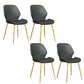 Glam Style Dining Chair PU Leather Dining Room Chair for Indoor Black-Gold 4 Piece Set Clearhalo 'Dining Chairs' 'Dining Tables & Seating' 'dining_chair' 'furn' 'furn_dining_chair' 'Furniture' 'Kitchen & Dining Furniture' 6034386