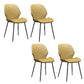 Glam Style Dining Chair PU Leather Dining Room Chair for Indoor Yellow Black 4 Piece Set Clearhalo 'Dining Chairs' 'Dining Tables & Seating' 'dining_chair' 'furn' 'furn_dining_chair' 'Furniture' 'Kitchen & Dining Furniture' 6034400
