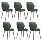 Glam Style Dining Chair PU Leather Dining Room Chair for Indoor Black Green 6 Piece Set Clearhalo 'Dining Chairs' 'Dining Tables & Seating' 'dining_chair' 'furn' 'furn_dining_chair' 'Furniture' 'Kitchen & Dining Furniture' 6034403
