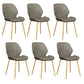 Glam Style Dining Chair PU Leather Dining Room Chair for Indoor Gray-Gold 6 Piece Set Clearhalo 'Dining Chairs' 'Dining Tables & Seating' 'dining_chair' 'furn' 'furn_dining_chair' 'Furniture' 'Kitchen & Dining Furniture' 6034411