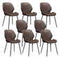 Glam Style Dining Chair PU Leather Dining Room Chair for Indoor Brown-Black 8 Piece Set Clearhalo 'Dining Chairs' 'Dining Tables & Seating' 'dining_chair' 'furn' 'furn_dining_chair' 'Furniture' 'Kitchen & Dining Furniture' 6034420