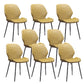 Glam Style Dining Chair PU Leather Dining Room Chair for Indoor Yellow Black 8 Piece Set Clearhalo 'Dining Chairs' 'Dining Tables & Seating' 'dining_chair' 'furn' 'furn_dining_chair' 'Furniture' 'Kitchen & Dining Furniture' 6034425