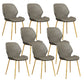 Glam Style Dining Chair PU Leather Dining Room Chair for Indoor Gray-Gold 8 Piece Set Clearhalo 'Dining Chairs' 'Dining Tables & Seating' 'dining_chair' 'furn' 'furn_dining_chair' 'Furniture' 'Kitchen & Dining Furniture' 6034427