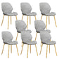 Glam Style Dining Chair PU Leather Dining Room Chair for Indoor White-Gold 8 Piece Set Clearhalo 'Dining Chairs' 'Dining Tables & Seating' 'dining_chair' 'furn' 'furn_dining_chair' 'Furniture' 'Kitchen & Dining Furniture' 6034430