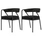 Glam Style Dining Chair Metal Open Back Dining Armchair for Indoor Black 2 Piece Set Clearhalo 'Dining Chairs' 'Dining Tables & Seating' 'dining_chair' 'furn' 'furn_dining_chair' 'Furniture' 'Kitchen & Dining Furniture' 6034438