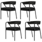 Glam Style Dining Chair Metal Open Back Dining Armchair for Indoor Black 4 Piece Set Clearhalo 'Dining Chairs' 'Dining Tables & Seating' 'dining_chair' 'furn' 'furn_dining_chair' 'Furniture' 'Kitchen & Dining Furniture' 6034439