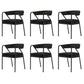 Glam Style Dining Chair Metal Open Back Dining Armchair for Indoor Black 6 Piece Set Clearhalo 'Dining Chairs' 'Dining Tables & Seating' 'dining_chair' 'furn' 'furn_dining_chair' 'Furniture' 'Kitchen & Dining Furniture' 6034441