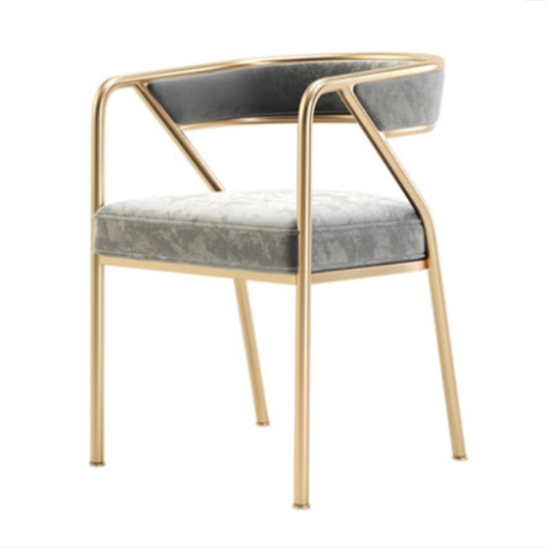 Glam Style Dining Chair Metal Open Back Dining Armchair for Indoor Clearhalo 'Dining Chairs' 'Dining Tables & Seating' 'dining_chair' 'furn' 'furn_dining_chair' 'Furniture' 'Kitchen & Dining Furniture' 6034443