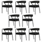 Glam Style Dining Chair Metal Open Back Dining Armchair for Indoor Black 8 Piece Set Clearhalo 'Dining Chairs' 'Dining Tables & Seating' 'dining_chair' 'furn' 'furn_dining_chair' 'Furniture' 'Kitchen & Dining Furniture' 6034444